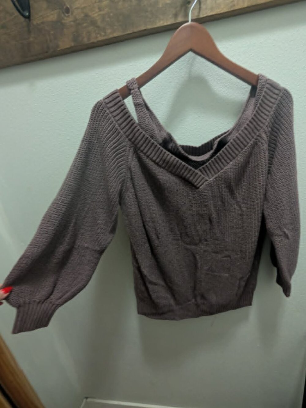 *3/$25* Women's Off the Shoulder Knit Sweater - Size XL